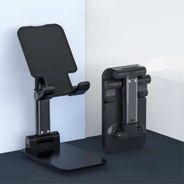 Kompakt bordholder til smartphone og tablet (sort) - Fonecase